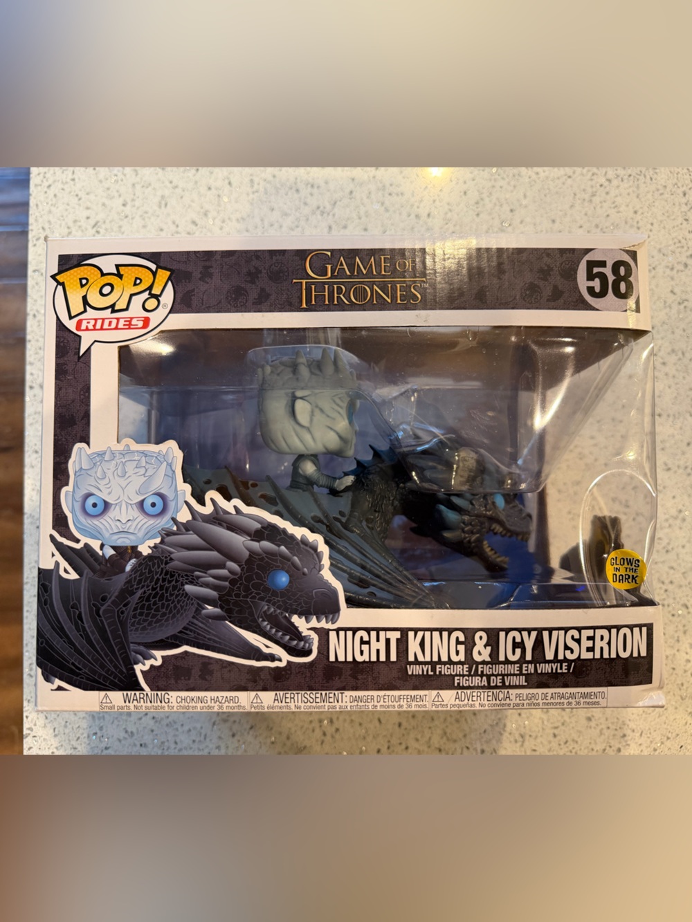Game of Thrones Funko Pop Rides #58 Night King & Icy Viserion Glow In The Dark